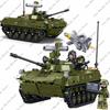 Sluban Military BMD-2S Carro Armato da Combattimento Set di Mattoncini Personaggi Soldato Mattoncini Modello Classico Veicolo da Battaglia Giocattoli per Bambini Ragazzo Regalo