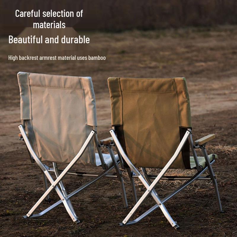 Aluminum Alloy High Back Folding Recliner - Portable Outdoor Beach & Camping Chair