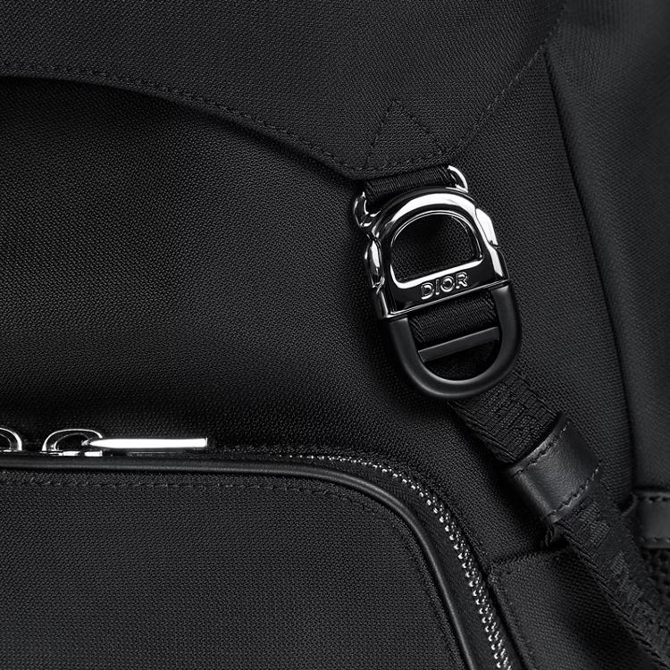 Dior Logo Nylon Backpack Men backpacks Black 1EIBA187LWH-H00N