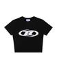 BORN TO WIN Blur Logo Crop Top [Black]