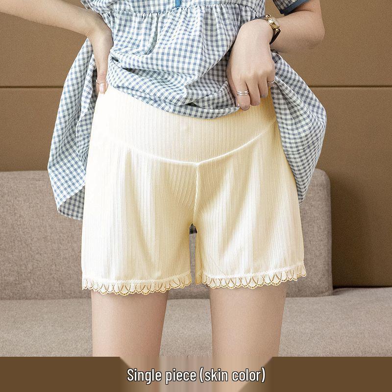 Maternity Ice Silk High-Waist Loose Pants - Summer, Adjustable, Plus Size, Anti-Exposure