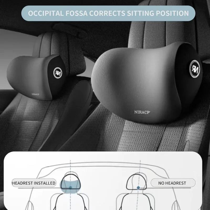 Car Headrest/Lumbar Support Car Neck Pillow Waist Cushion Driver Seat Backrest Car Cushion Driving Lumbar Support Waist Support