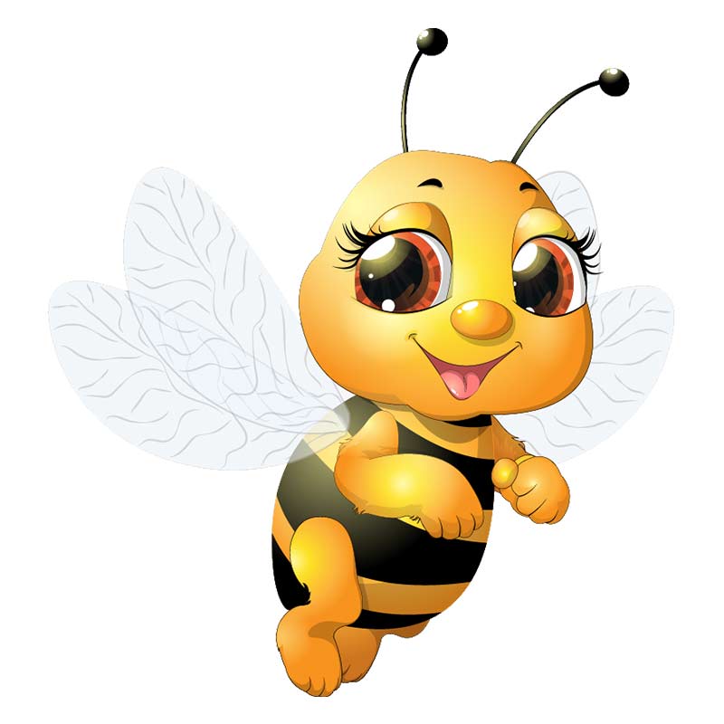 Cute Little Bee Cartoon Insect Car Stickers Waterproof Vinyl Decals Auto Body Window Decor Motorcycle Helmet Stickers M461