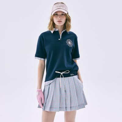 [mardimercredi] Check Pleats Mini Skirt_Pink Ivory
