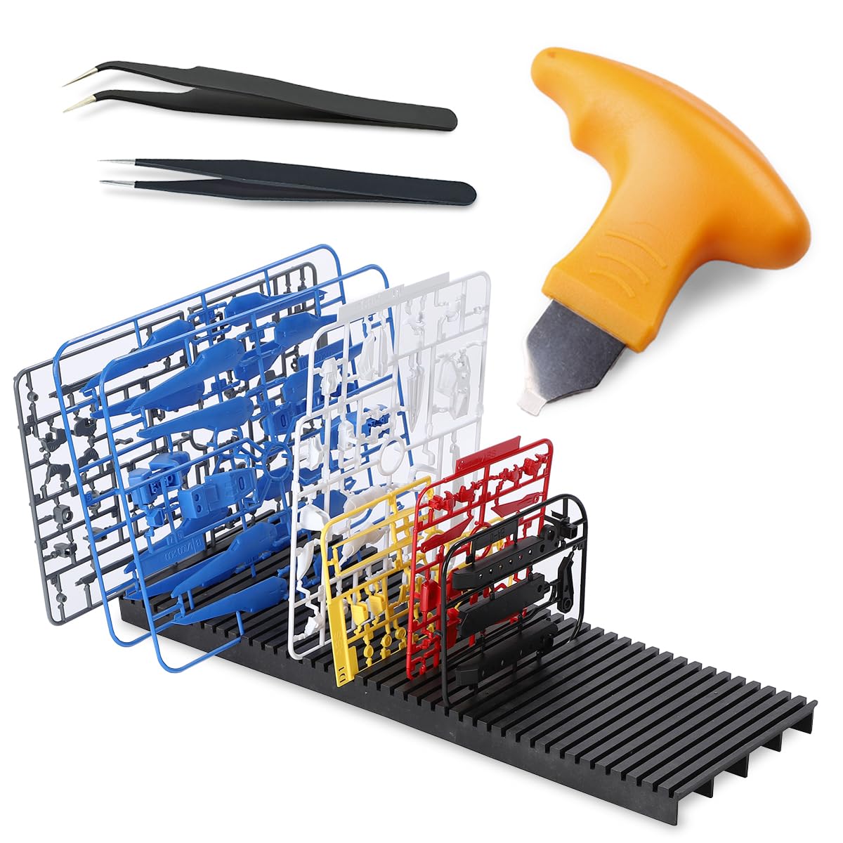 

SALUDABLE Gunpla Runner Stand Plastic Model Tool Tweezers Opener Set Type 42 (Flat (Max. Sheets))