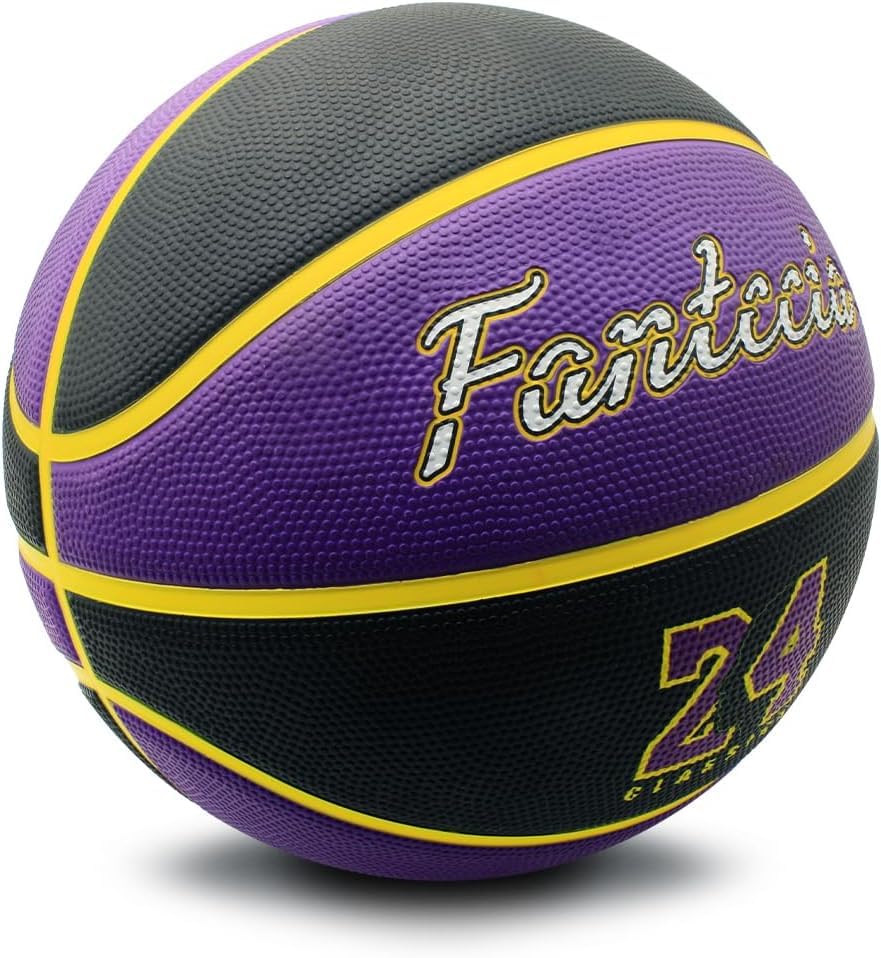 Fantecia Size 7 Basketball with Pump Premium Street Rubber Ball for Training and Game Men and Women - Indoor/Outdoor Play,