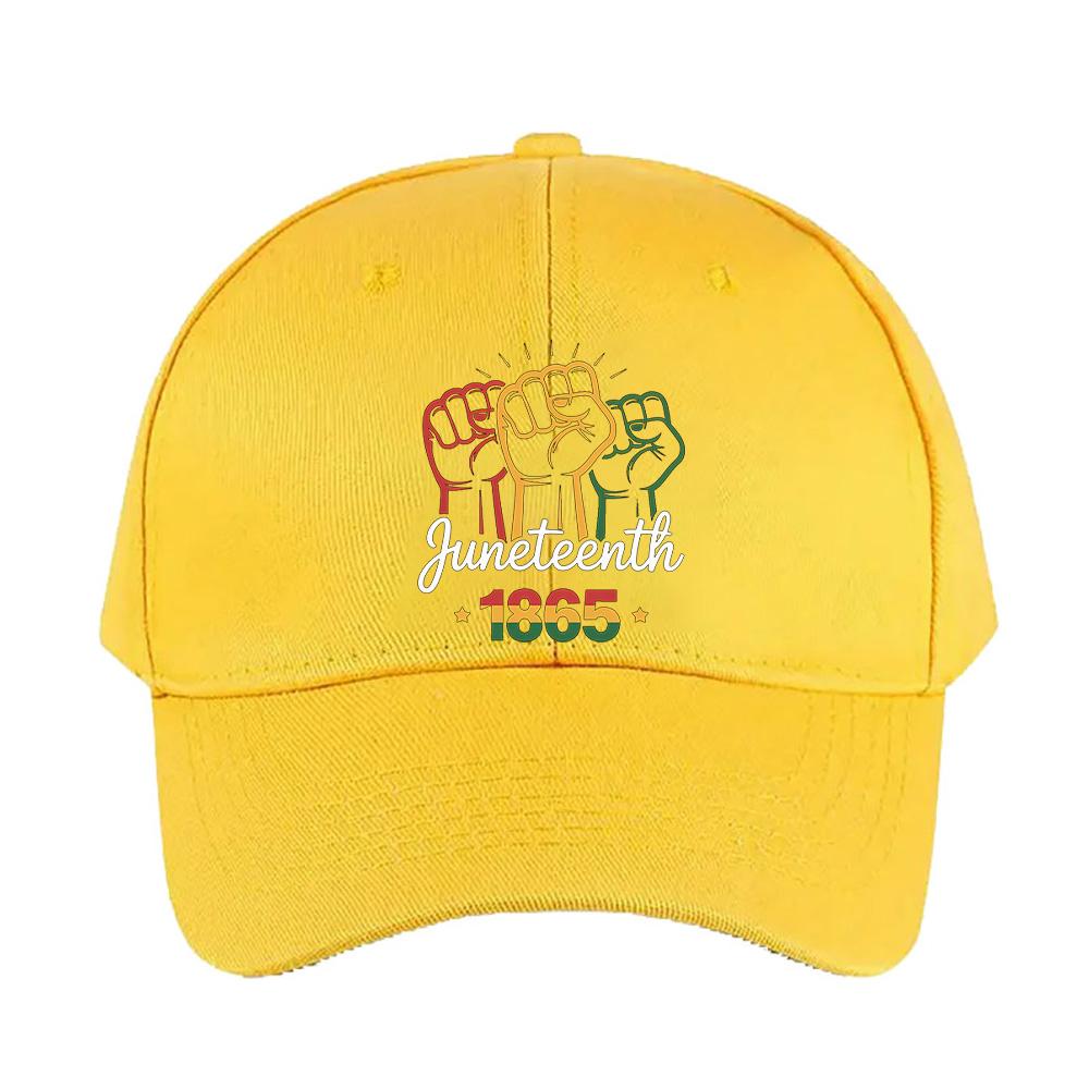 Juneteenth African American Unity Fist Summer Adult Peaked Hat Fashion Casual Adjustable Printed Baseball Caps Trucker Cap