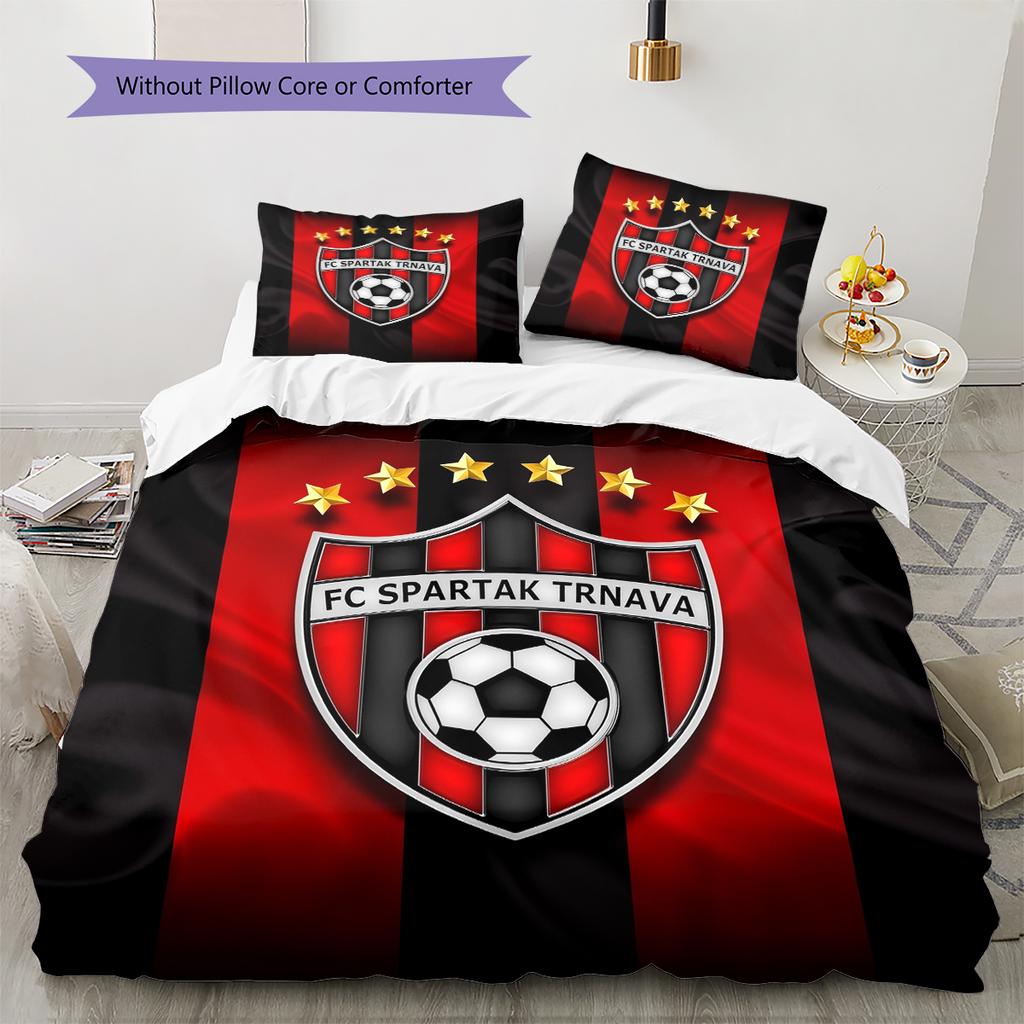 FC Spartak Trnava Pattern Bedding Home Decoration Birthday Gift (1 * duvet cover + 2 * pillowcase, without core)