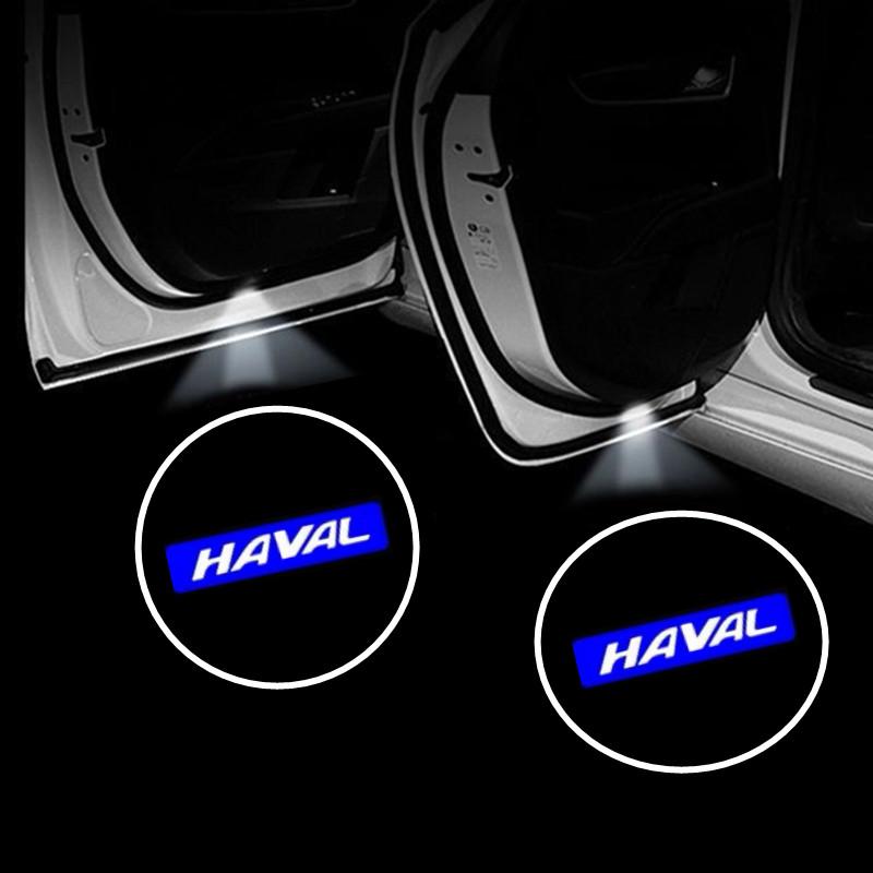 2PCS For Haval Dargo H6 H2 H5 H7 H8 H9 F7 Jolion M4 Car Door LED Logo Projector Puddle Lamp HD Welcome 3D Laser Ghost Lamp
