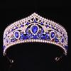 DIEZI Elegante Luxus Königin Prinzessin Rosa Kristall Diadem Für Frauen Mädchen Hochzeitsparty Barock Strass Krone Haar Schmuck