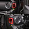 2Pc Red Dash AC Air Vent Outlet Trim Cover Bezel Overlay For Jeep Wrangler JL/JT