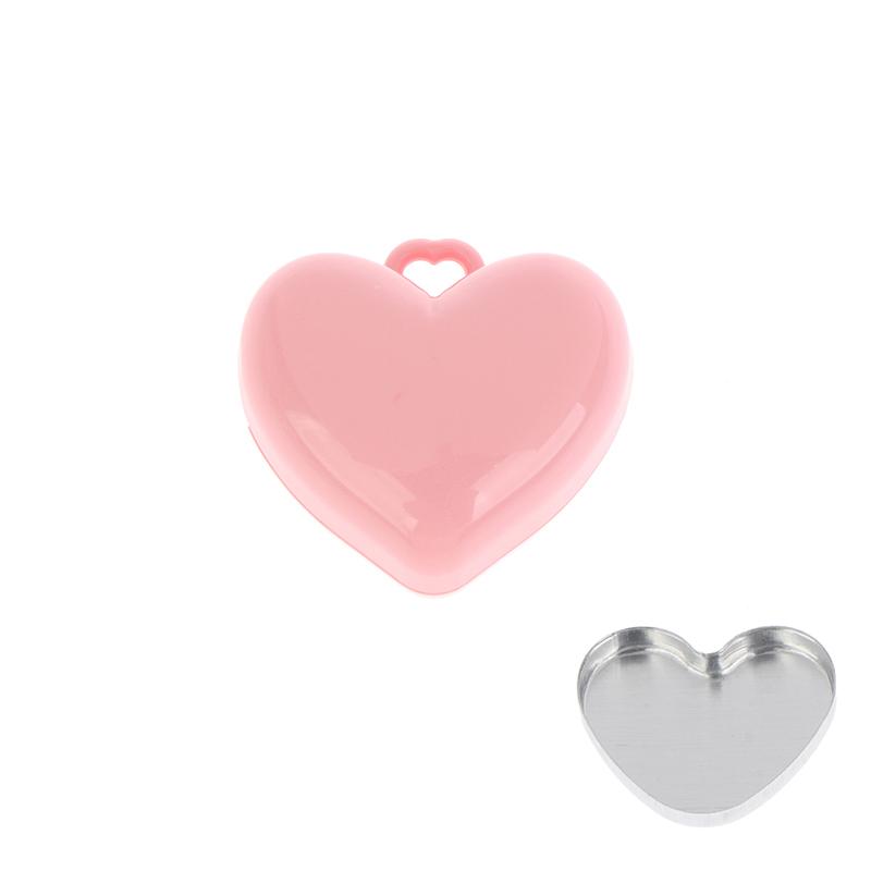1Pcs Heart Shape Mini Empty Blush Powder Box Eye Shadow Container With Mirror And Aluminum Pan Key Chain Lipstick Case Packaging