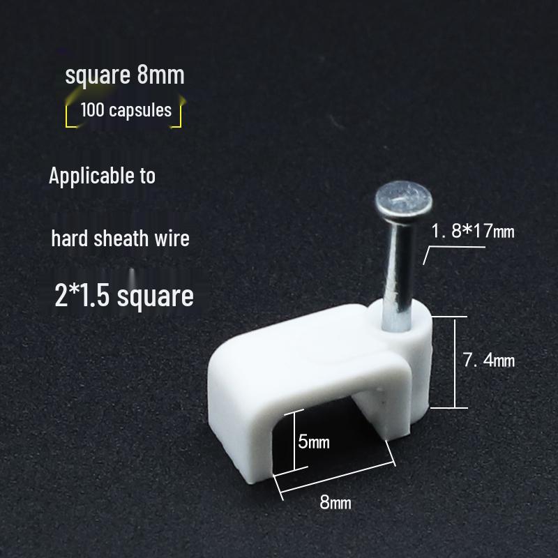Steel & Plastic Nail Clips for Wires & Network Cables
