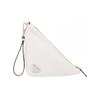 Prada Saffiano Monochrome Embossed Logo Triangle Nappa Lambskin Clutch Women Clutch White 1NE039-2BYA-F0009
