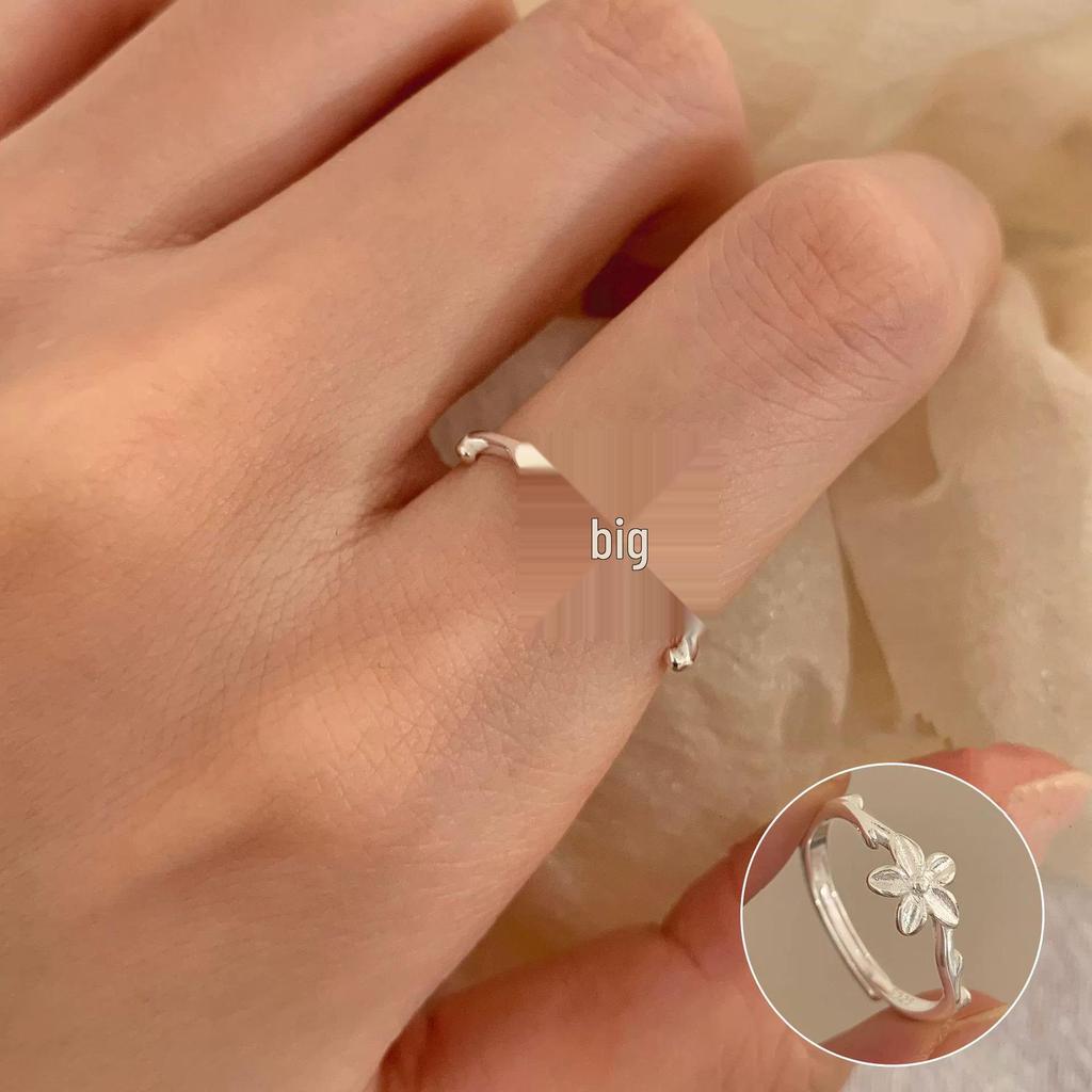 Exquisiter Damen Schmetterling & Blume Offener Ring - Mori Stil, Verstellbare Trendige Zeigefinger Dekoration