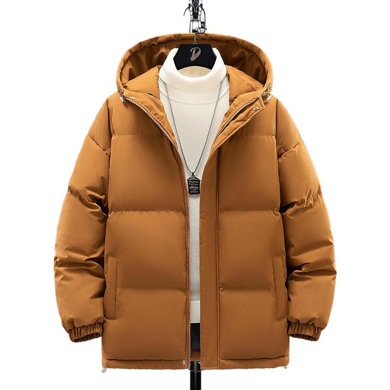 

Короткая хлопковая куртка с капюшоном для зимнего тепла, хлопковое пальто большого размера, свободная стеганая куртка 8XL коричневый