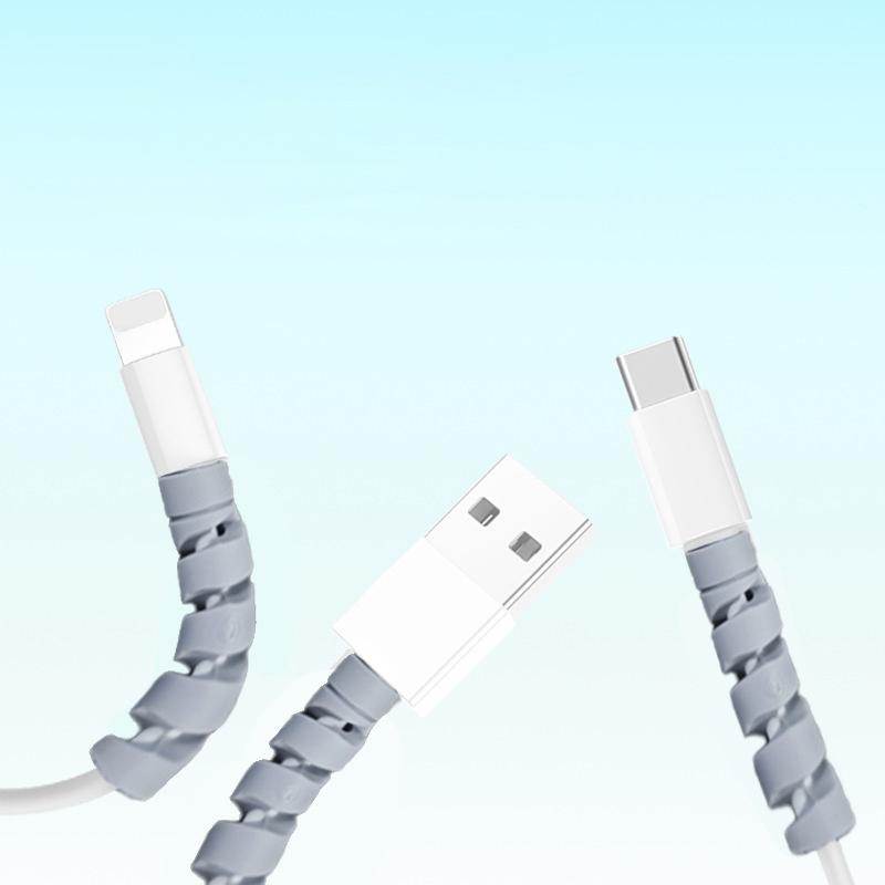 6 ks Chránič kabelu Silikonový Vinutí kabelu pro nabíjení Ochrana konců kabelů Kryt pro příslušenství k nabíjecímu kabelu USB pro iPhone