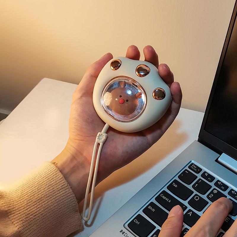 Cute Cat Paw Hand Warmer 500Mah Usb Rechargeable Portable Winter Keep Warm Gadget Pocket Mini Electric Heater Hand Warmer