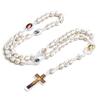 Catholic Cross Rosary Necklace Cross Pendant Beaded Necklace Religious Jewelry