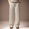 High-end Chinese Linen Wide-leg Casual Pants Men's Summer Thin Loose Straight Drape Breathable Long Pants Men