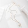 New Accessories Autumn and Winter Fashion Pearl Cross Chain Pendant Versatile Diamond-encrusted Fishtail Necklace for Women