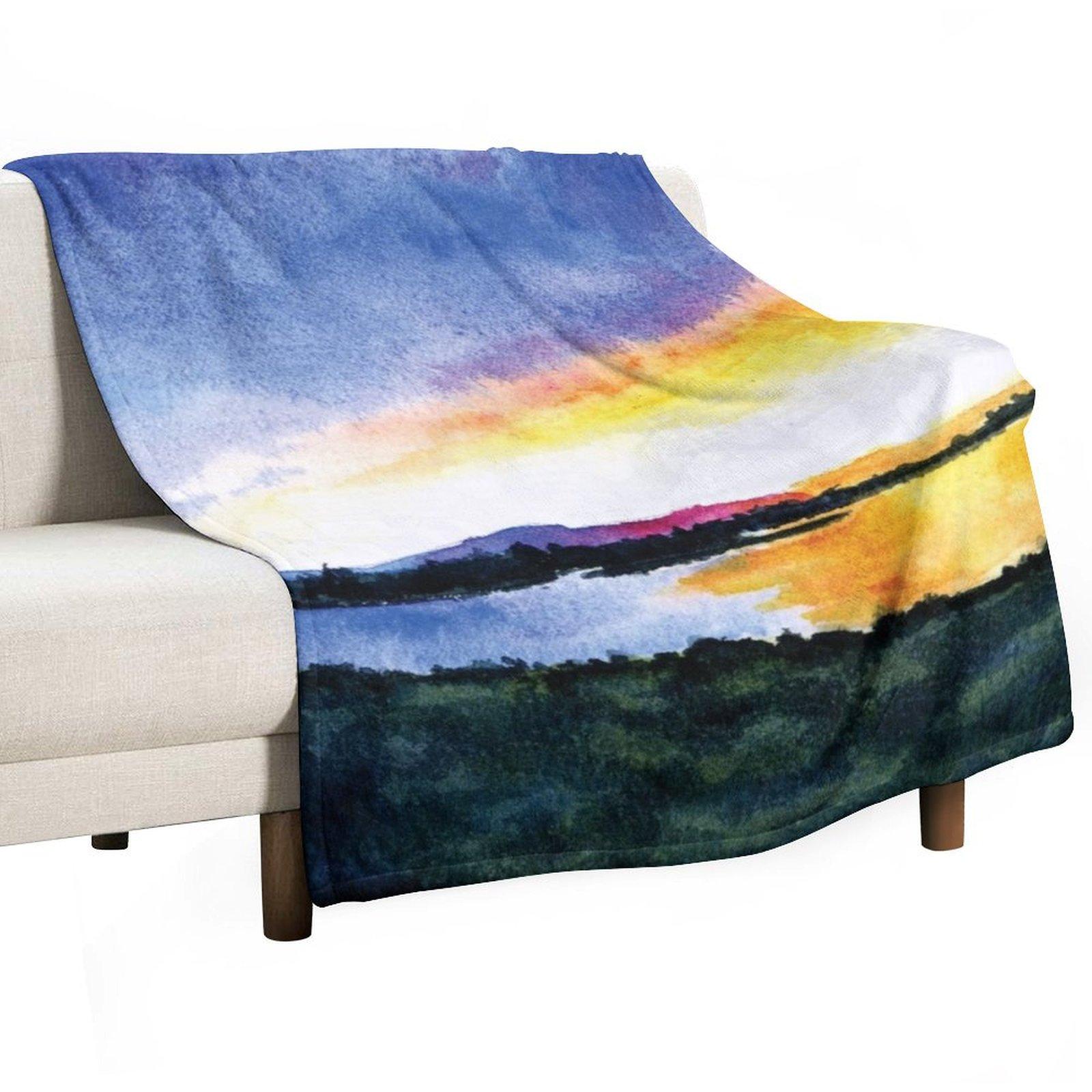 

Colorado Sunset Throw Blanket Flannels Soft Beds cosplay anime Fashion Sofas Blankets 30x40in