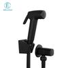 Melissa Modern Hotel Use Brass ABS Black Toilet Bidet Spray Shattaf Set with Handheld Shower and Wall-Mounted Angle Valve