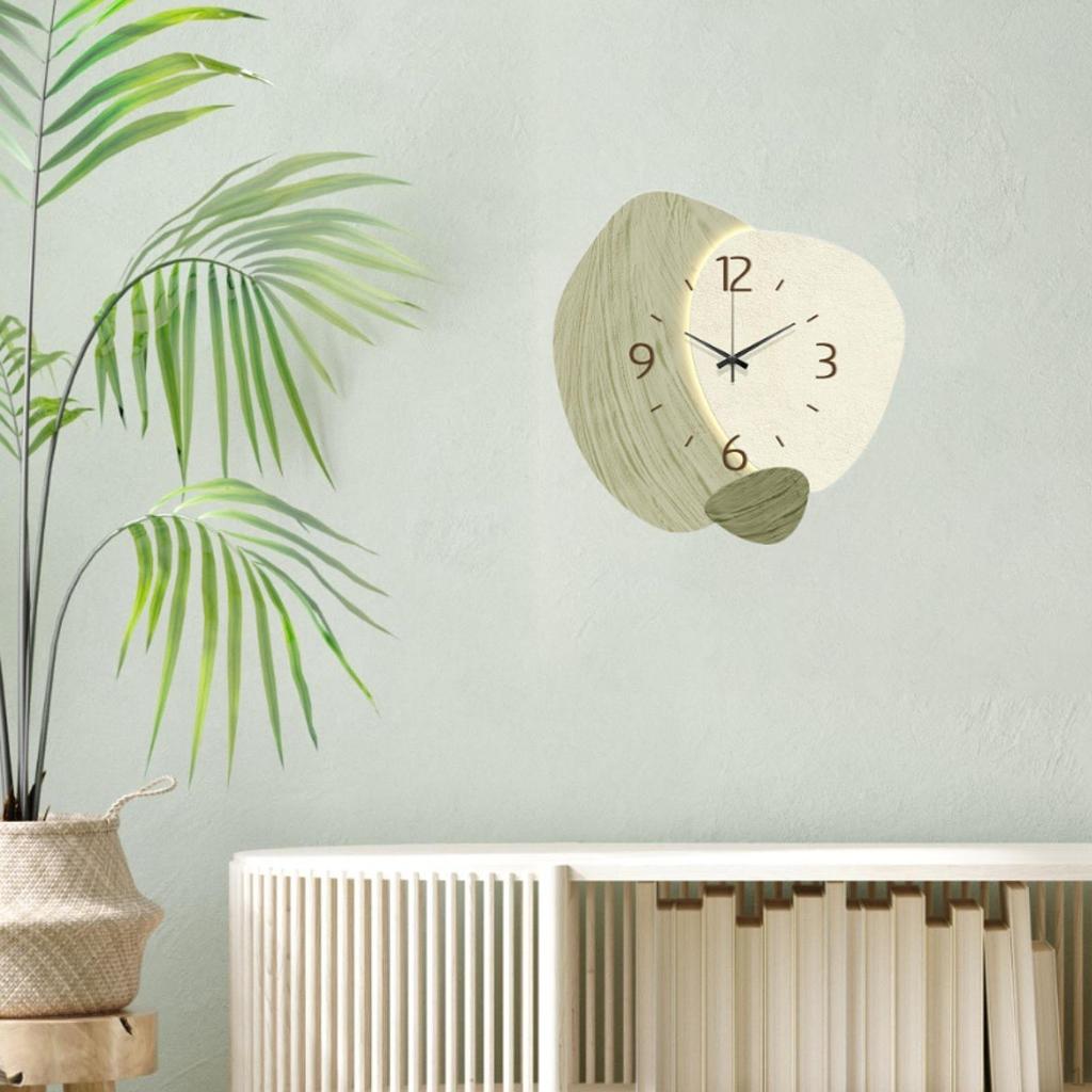 Wall Clock Decorative 3 Adjustable Lighting Simple Vintage Decoration Ornament for