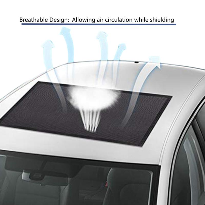 Car Sun Shade with Magnetic Strip Roof Window shield Sun Shade Blocker Car Roof Cover UV Protection Breathable Car Roof Covers