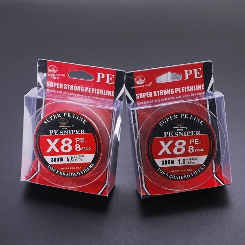 Durable 300M Length Fishing Line China Red Color 8 Weave Ocean Jig X8 Structure 8 Strands Braided PE Line Saltwater Fishing