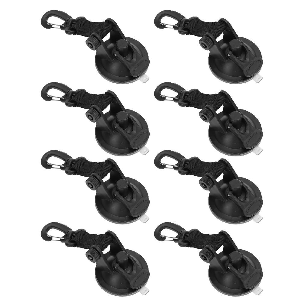 8 szt. Przyssawki Haki Mocna Siła Przenośne Niezbędne do Kempingu Samochodowego Przyssawka do Mocowania do Samochodu