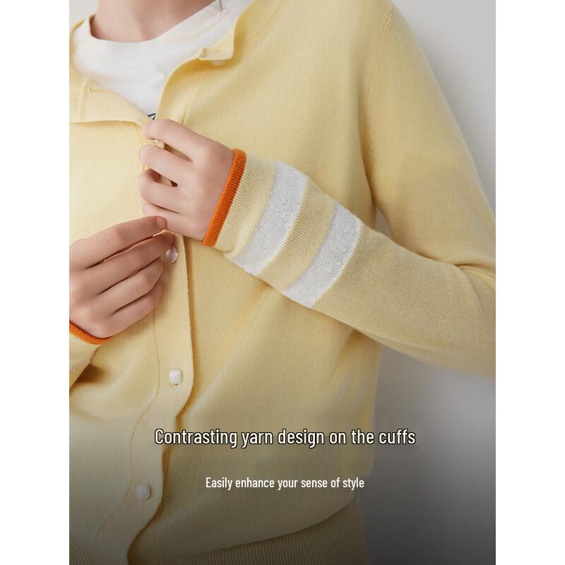 ELLE Cashmere Blend Wool Knit Cardigan
