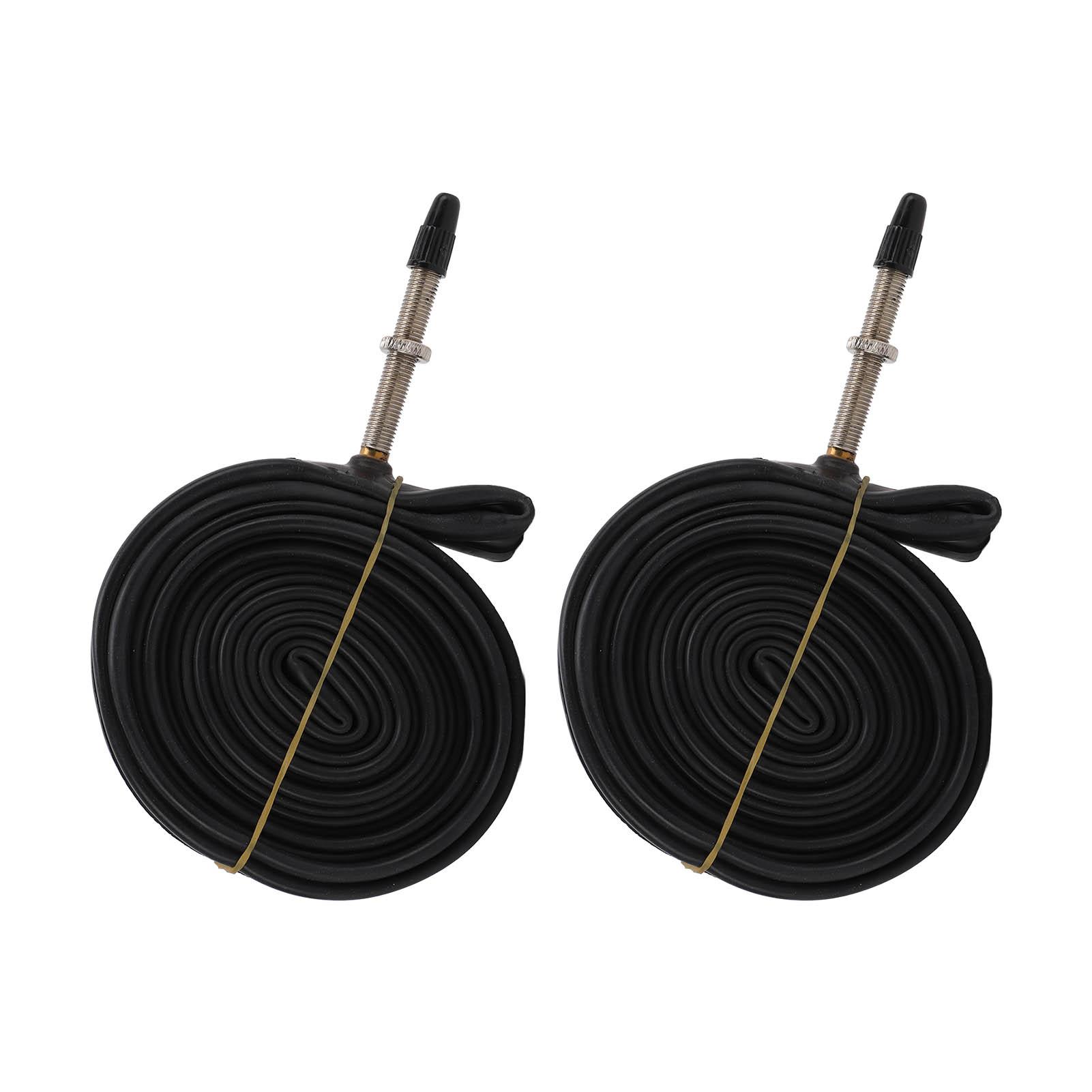 2 Pack 700x23C Bike Inner Tube 700c Valve Butyl Rubber Bike Tube with 2 Tire Levers