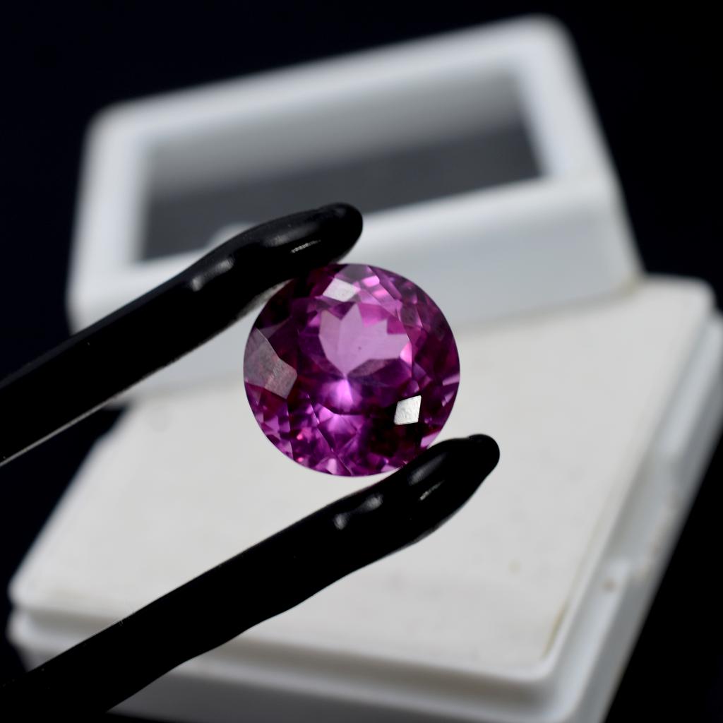 CERTIFIED Natural Pink Sapphire 11.80 Ct Sri Lanka Pink Round Cut Loose Gemstone
