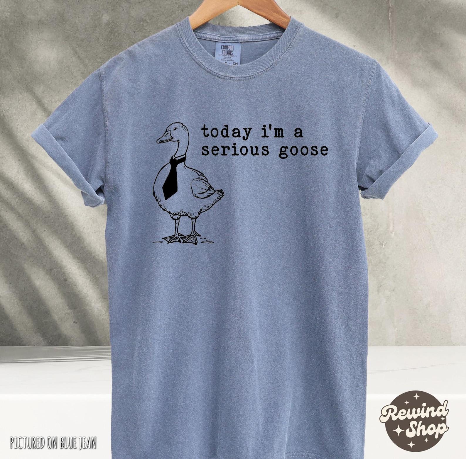 Serious Goose TShirt, Comfort Colors Shirts, Funny Silly Shirt, Funny Goose Shirt, Funny Goose T-Shirt, Gifts for Her, Funny Gifts XL