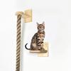 Katzen Decken Kletterseil Baum Wandmontiert Sisal Kratzbaum für Katzen Langlebige Haustiermöbel Krallen Schleifen Training