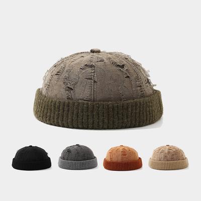 Personalized Trend R0etro Landlord Hat Street Cool Melon Skin Caps Men's And Women's Brimless Hats Trend Fashionable Versatile