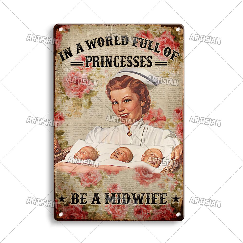 Künstlerisches Medizinisches Metallschild Krankenschwester Tierarzt Blechschild Klinik Krankenhaus Hebamme Dekoratives Poster Wanddekor Garage Bar Kneipe