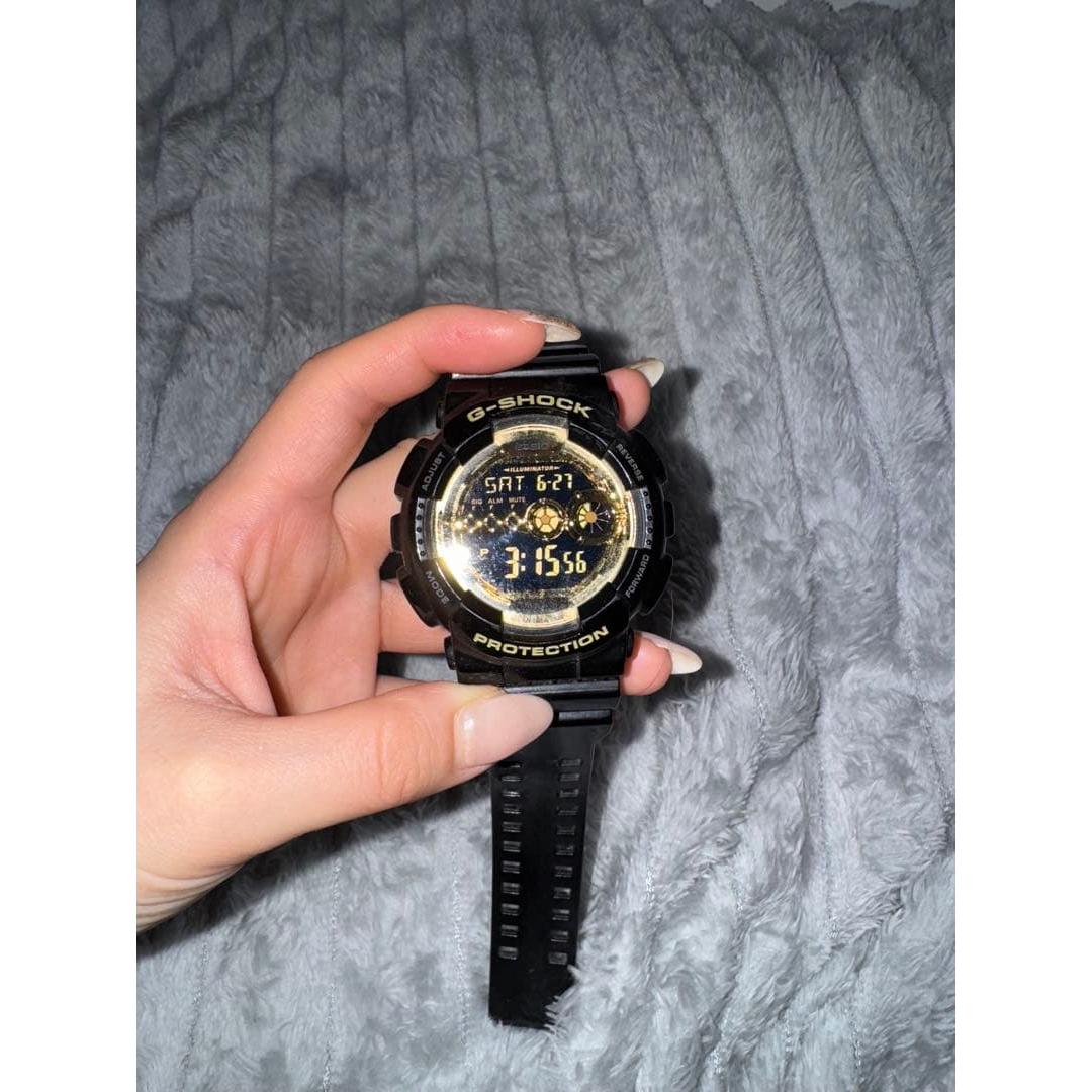 Used CASIO G-SHOCK GD-100GB-1JF Black Gold
