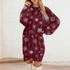 Women's Round Neck Casual Long Sleeve Plush Dresses