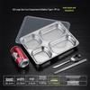 Geteilte Lunchbox aus lebensmittelechtem Edelstahl