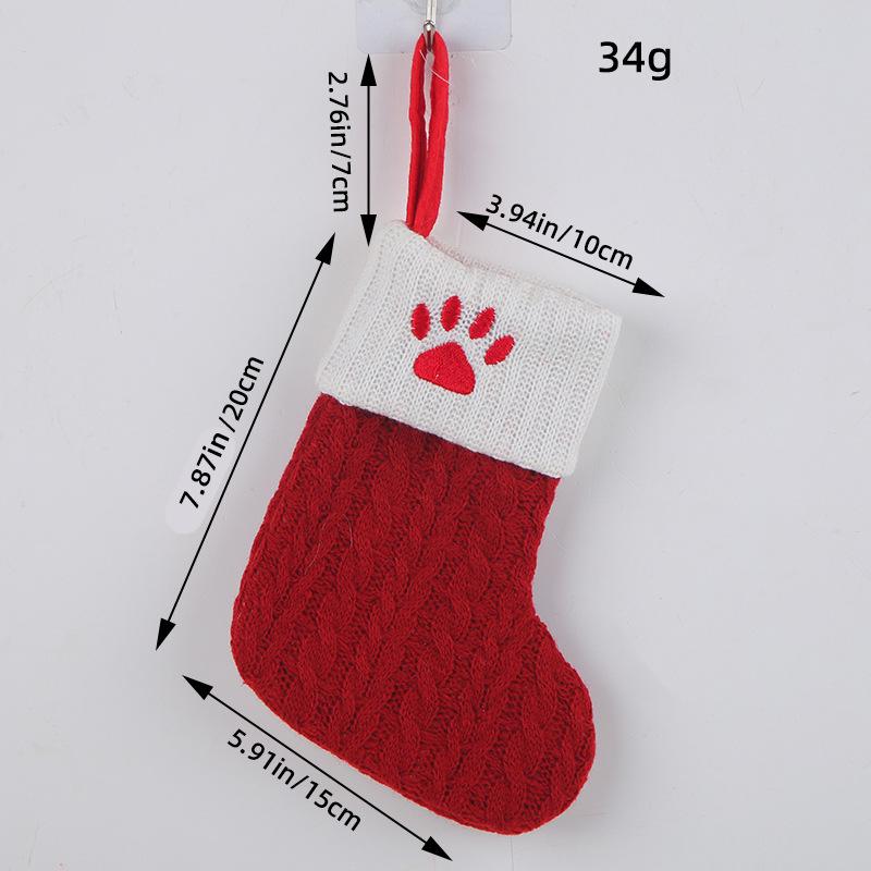 Christmas Socks Knitting Snowflake Letter Stocking Christmas Decoration For Home 2025 Xmas Tree Ornament Gift Navidad Natal 2025