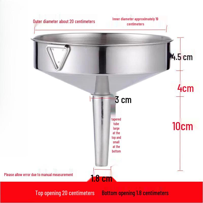 RuHan Thickened Stainless Steel Funnel with Filter Screen