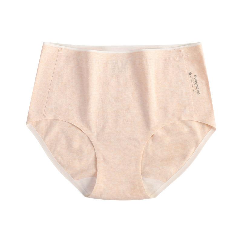 

Женские бесшовные трусики-слипы большого размера с высокой посадкой для контроля живота, из 100% хлопка, с антибактериальным эффектом XXL