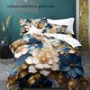 3D Digital Printing Three-Dimensional Flower Diy Quilt Cover Three-Piece Bedding