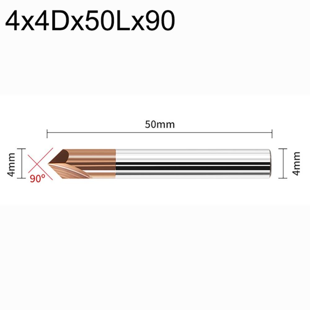 

Новая фреза для снятия фаски 55 градусов, 2 зуба, твердосплавная, для снятия заусенцев с кромок, фрезерование металла 4x4Dx50Lx90