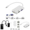 Mini Dp To Hdmi Dvi Vga 3in1 Adapter With Chipset For Macbook Pro Air Multi Monitor Setup