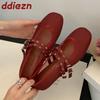 Fashion 2025 New Fashion Buckle Strap Ladies Flats Mary Janes Shoes Female Shallow Footwear Breathable Women Ballet Flats Shoes