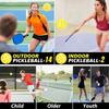 Outdoor Pickleball 74mm Diameter Pickleball Hard PE 40-Hole Pickleball High Elasticity Durable Outdoor Pickleball 2-Pack