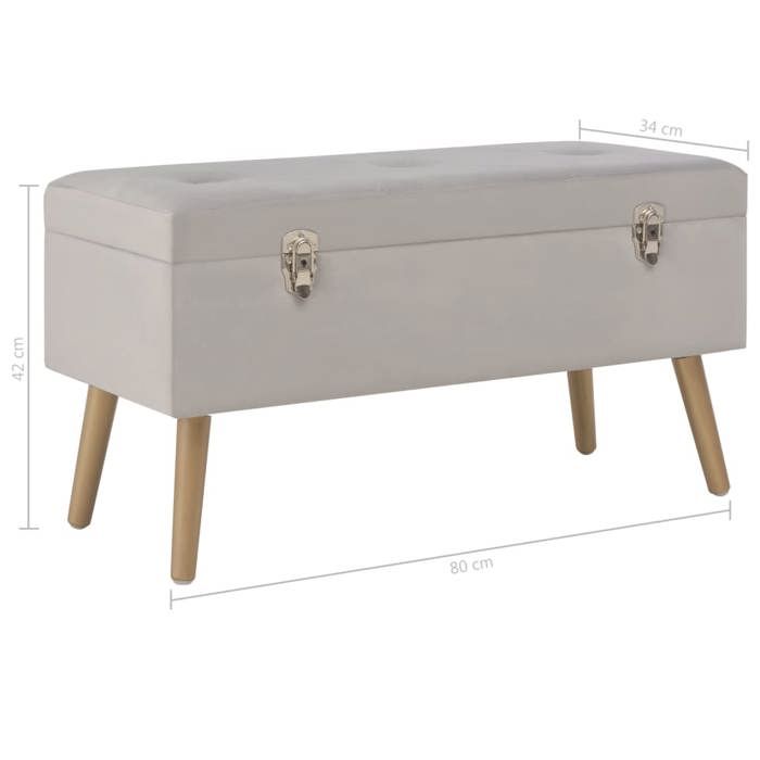 VidaXL Banc avec Compartiment de Rangement Tabouret Banc d'Entrée Salon Chambre à Coucher Salle de Séjour Intérieur 80 cm 329932